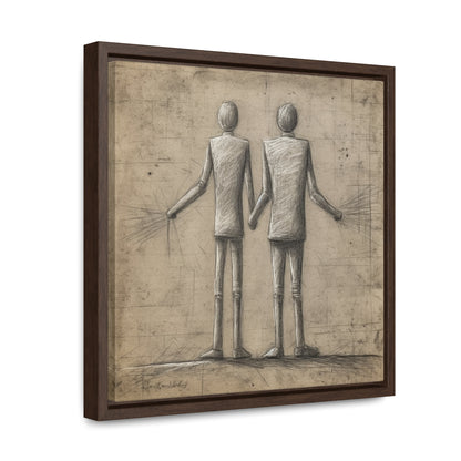 The Courage of Vulnerability 9, Valentinii, Gallery Canvas Wraps, Square Frame