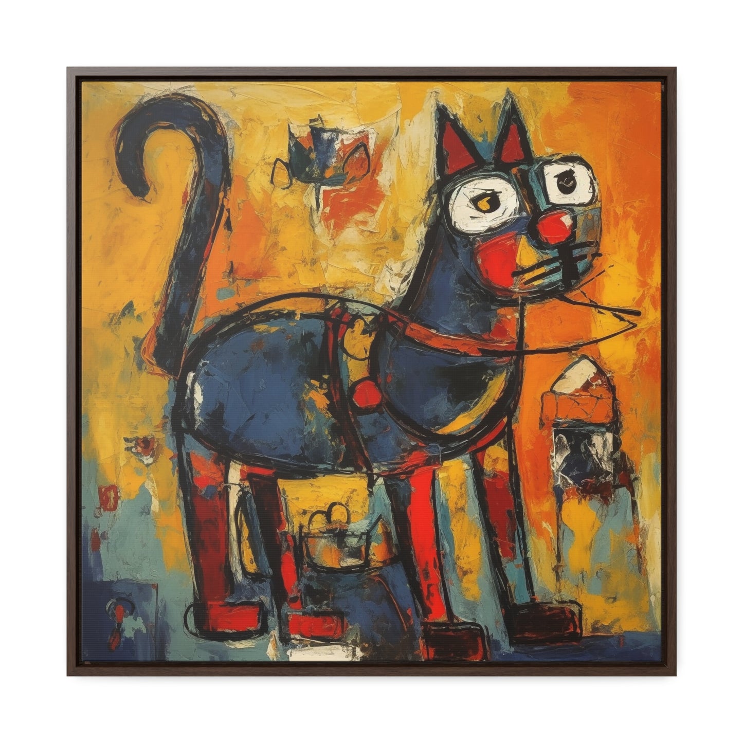 Cat 98, Gallery Canvas Wraps, Square Frame