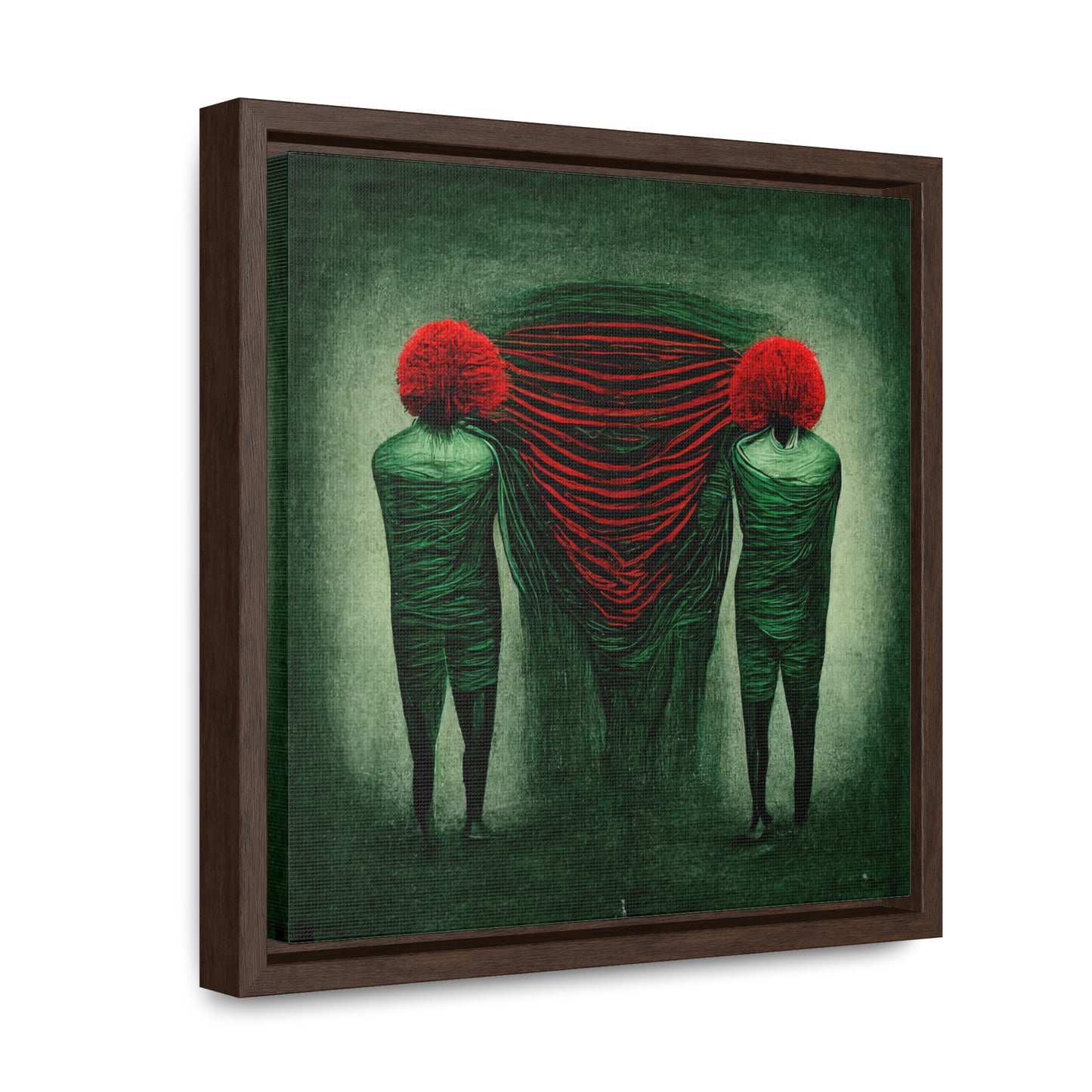 Loneliness Green Red 4, Valentinii, Gallery Canvas Wraps, Square Frame