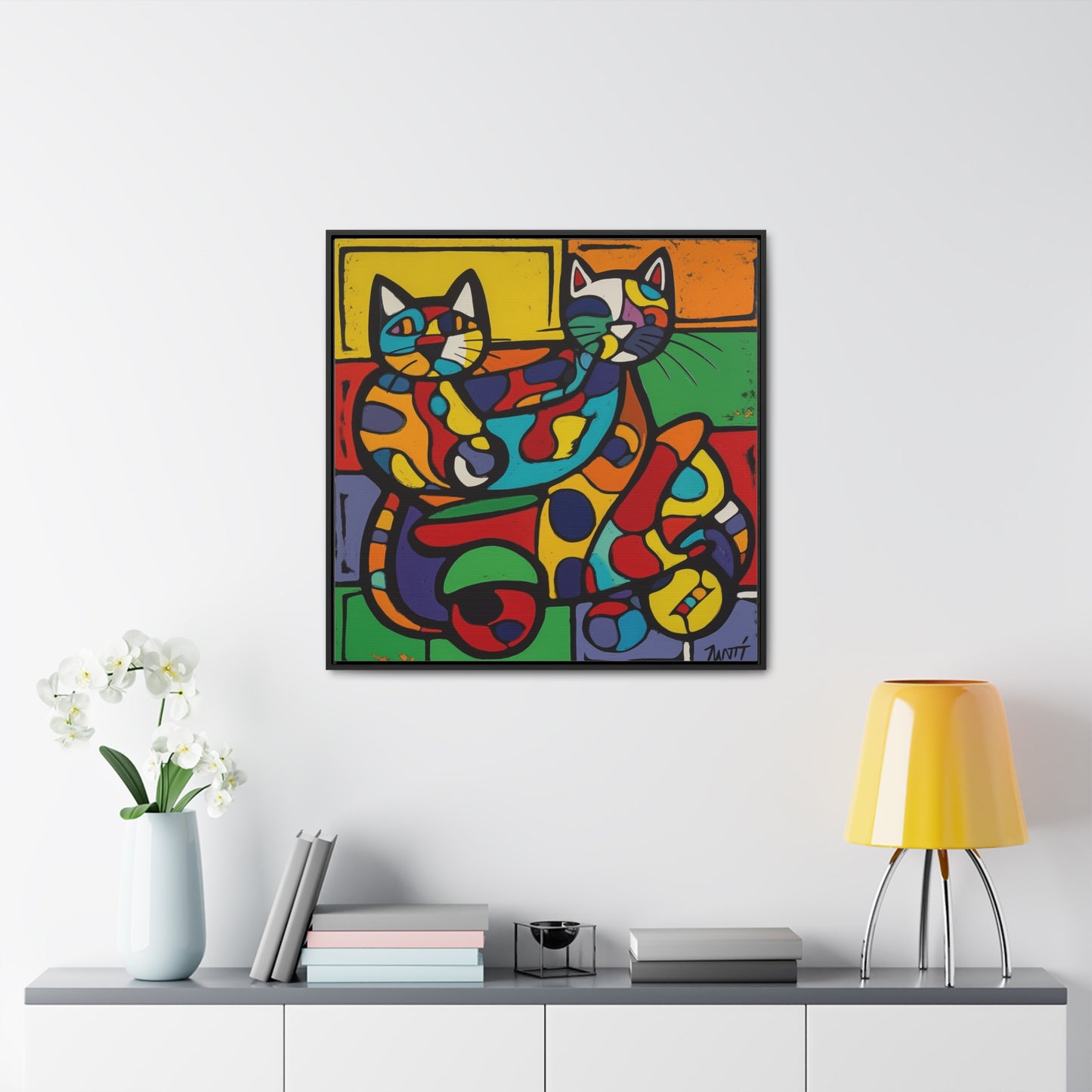 Cat 147, Gallery Canvas Wraps, Square Frame