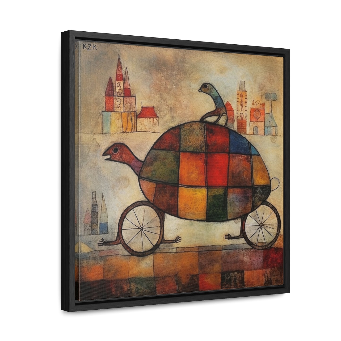 Turtle 2, Gallery Canvas Wraps, Square Frame