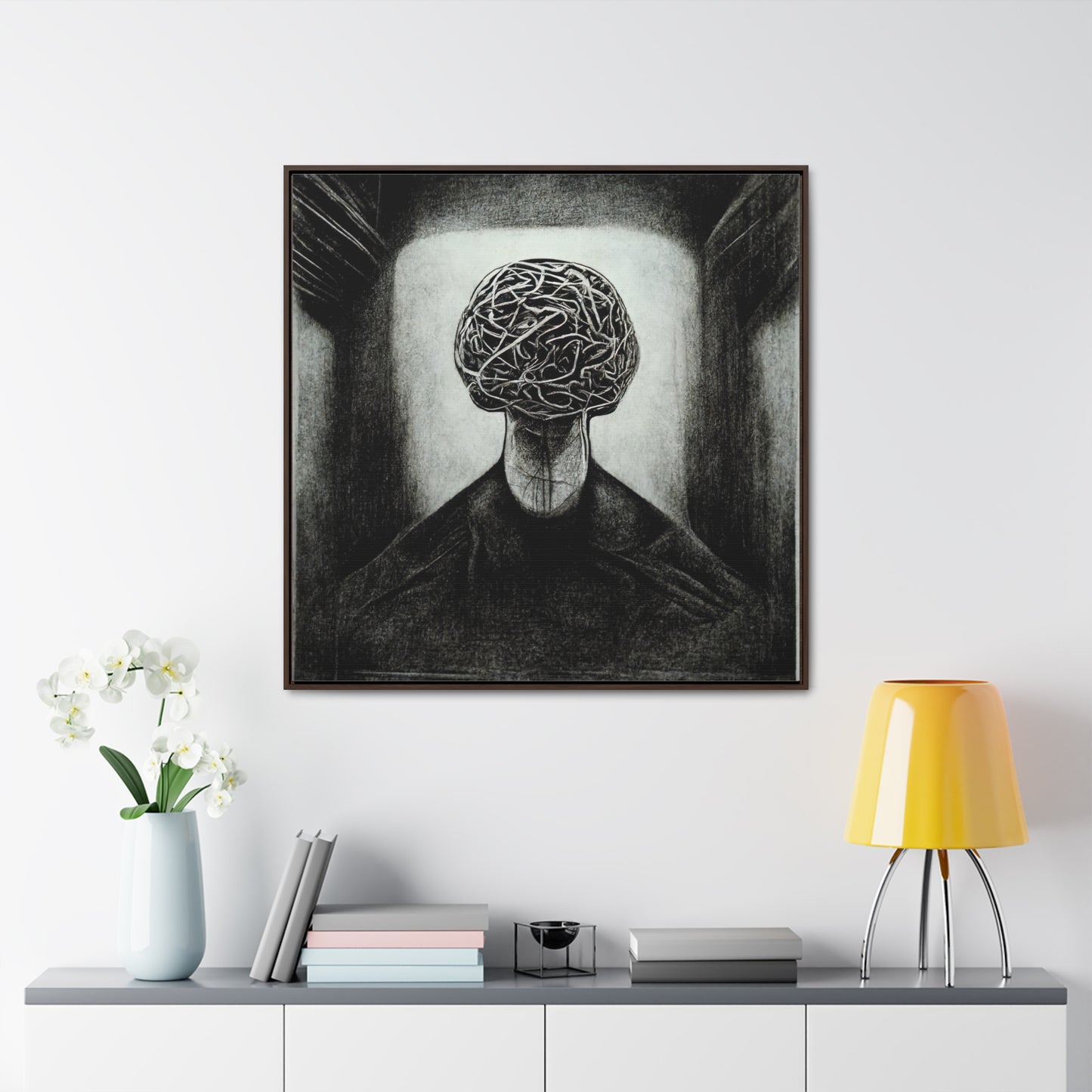 Brain 16, Valentinii, Gallery Canvas Wraps, Square Frame