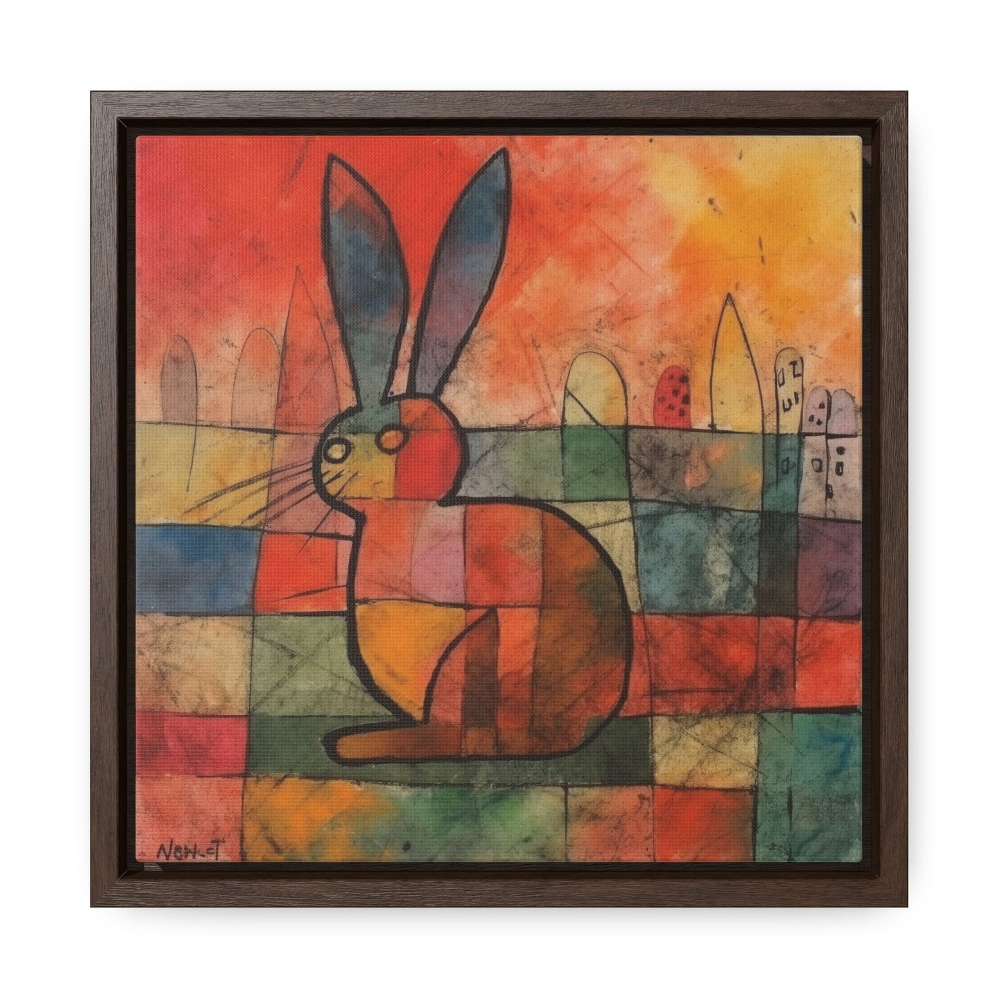 Rabbit 39, Gallery Canvas Wraps, Square Frame