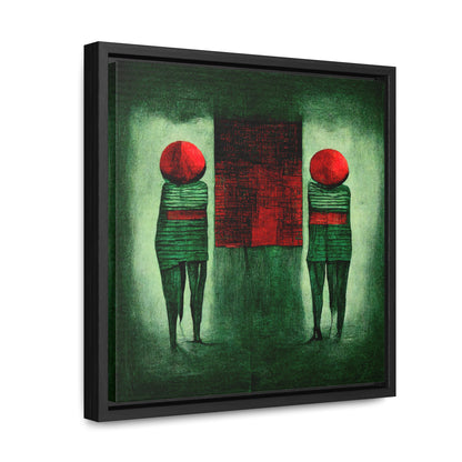 Loneliness Green Red 23, Valentinii, Gallery Canvas Wraps, Square Frame