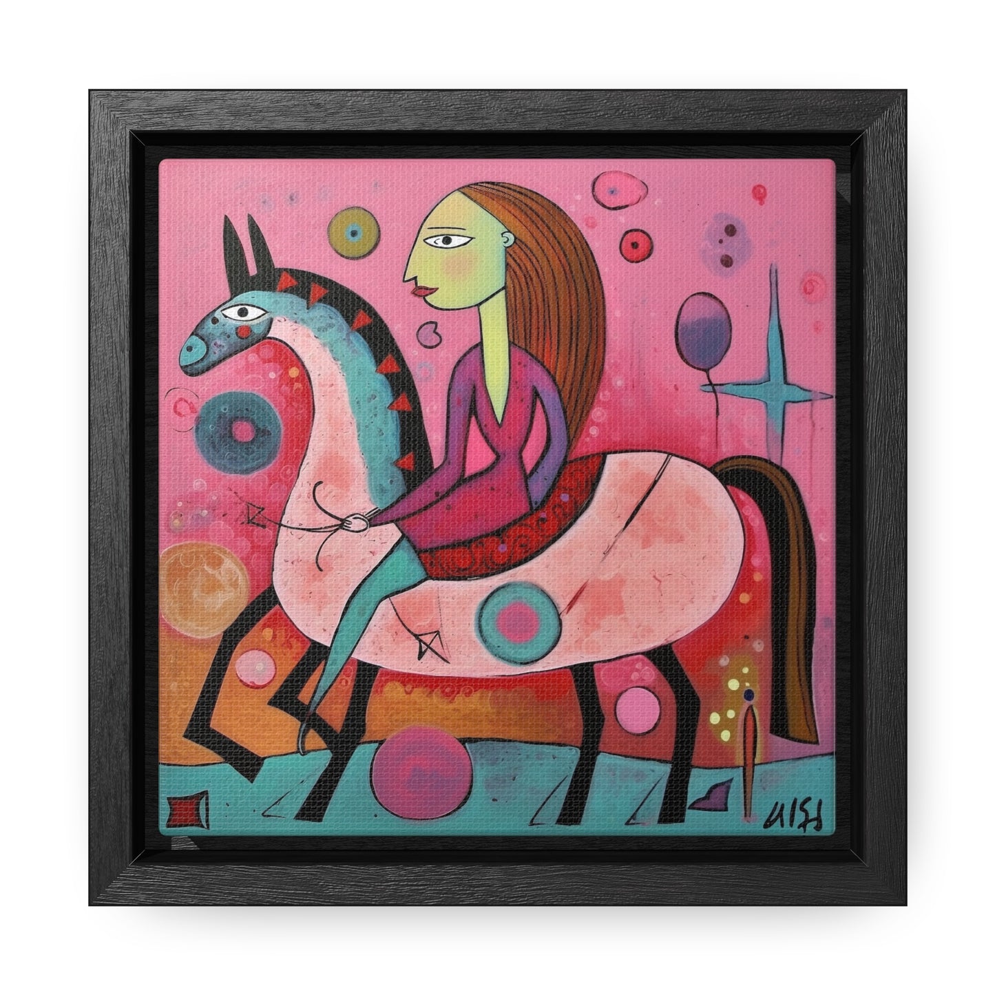 The Dreams of the Child 59, Gallery Canvas Wraps, Square Frame