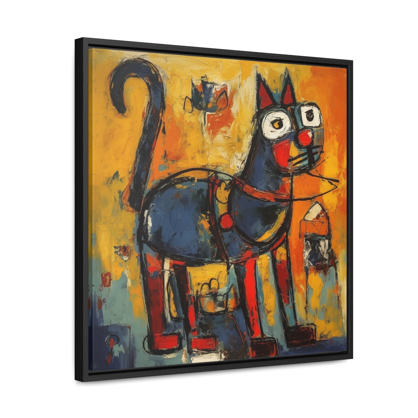 Cat 98, Gallery Canvas Wraps, Square Frame