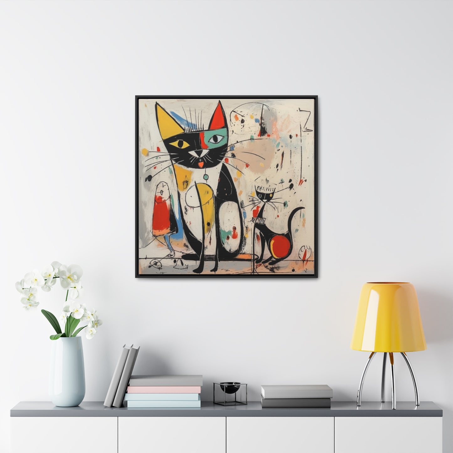 Cat 64, Gallery Canvas Wraps, Square Frame