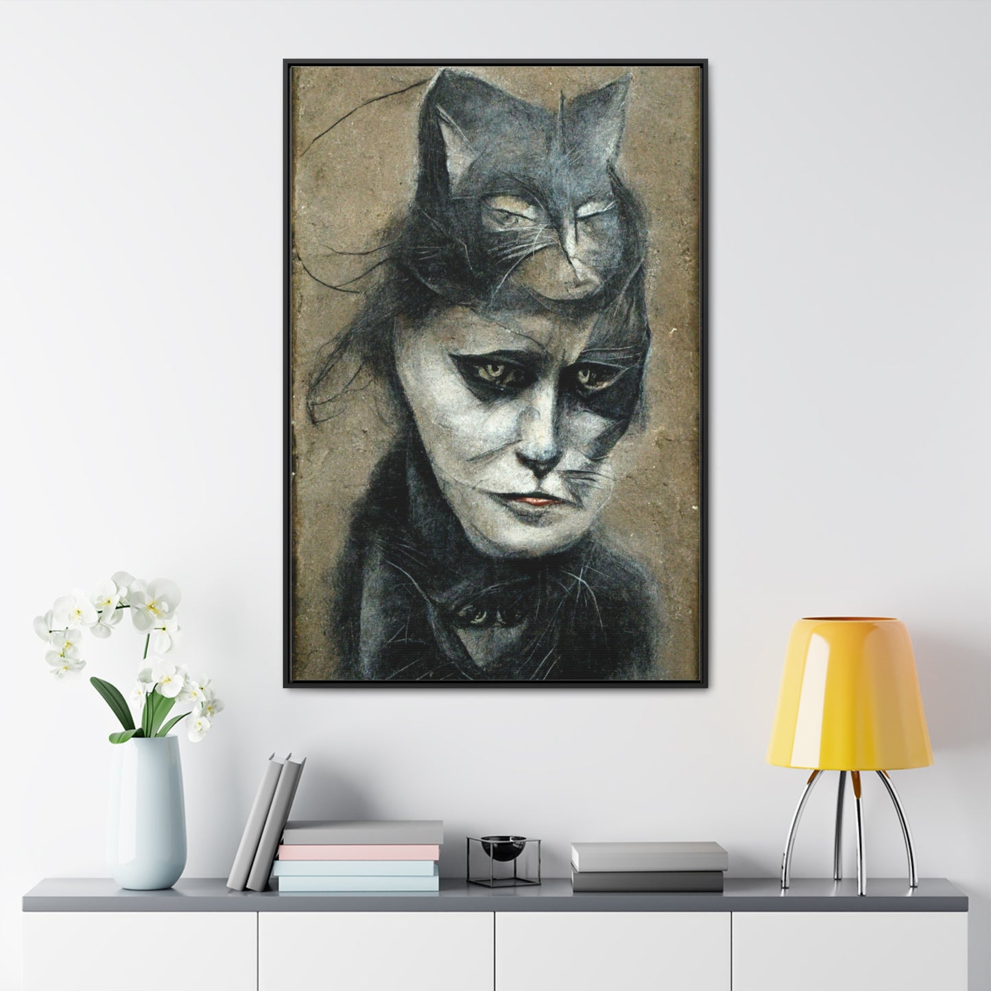 Cat Woman 33, Gallery Canvas Wraps, Vertical Frame