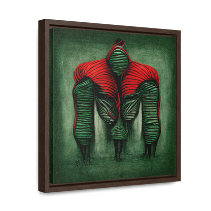 Loneliness Green Red 5, Valentinii, Gallery Canvas Wraps, Square Frame