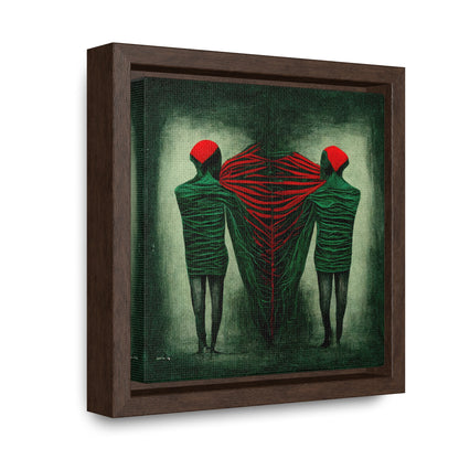 Loneliness Green Red 7, Valentinii, Gallery Canvas Wraps, Square Frame