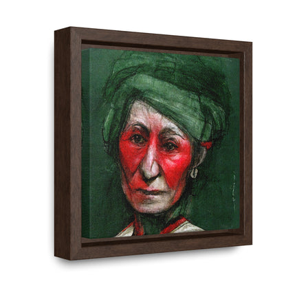 Loneliness Green Red 43, Valentinii, Gallery Canvas Wraps, Square Frame