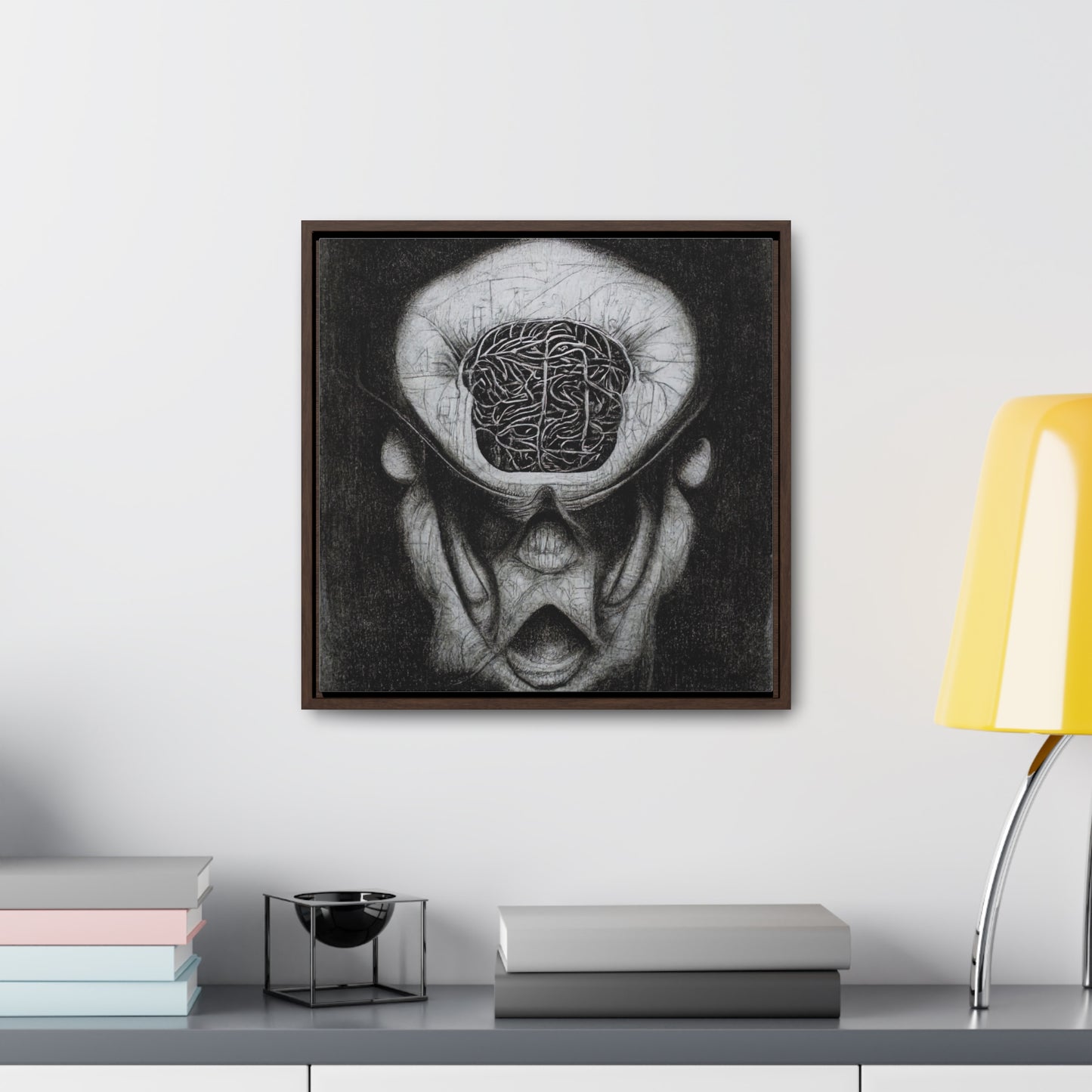 Brain 10, Valentinii, Gallery Canvas Wraps, Square Frame