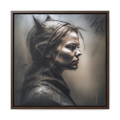 Cat Woman 8, Gallery Canvas Wraps, Square Frame