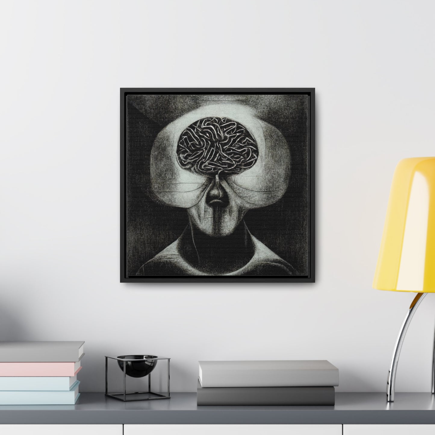 Brain 38, Valentinii, Gallery Canvas Wraps, Square Frame