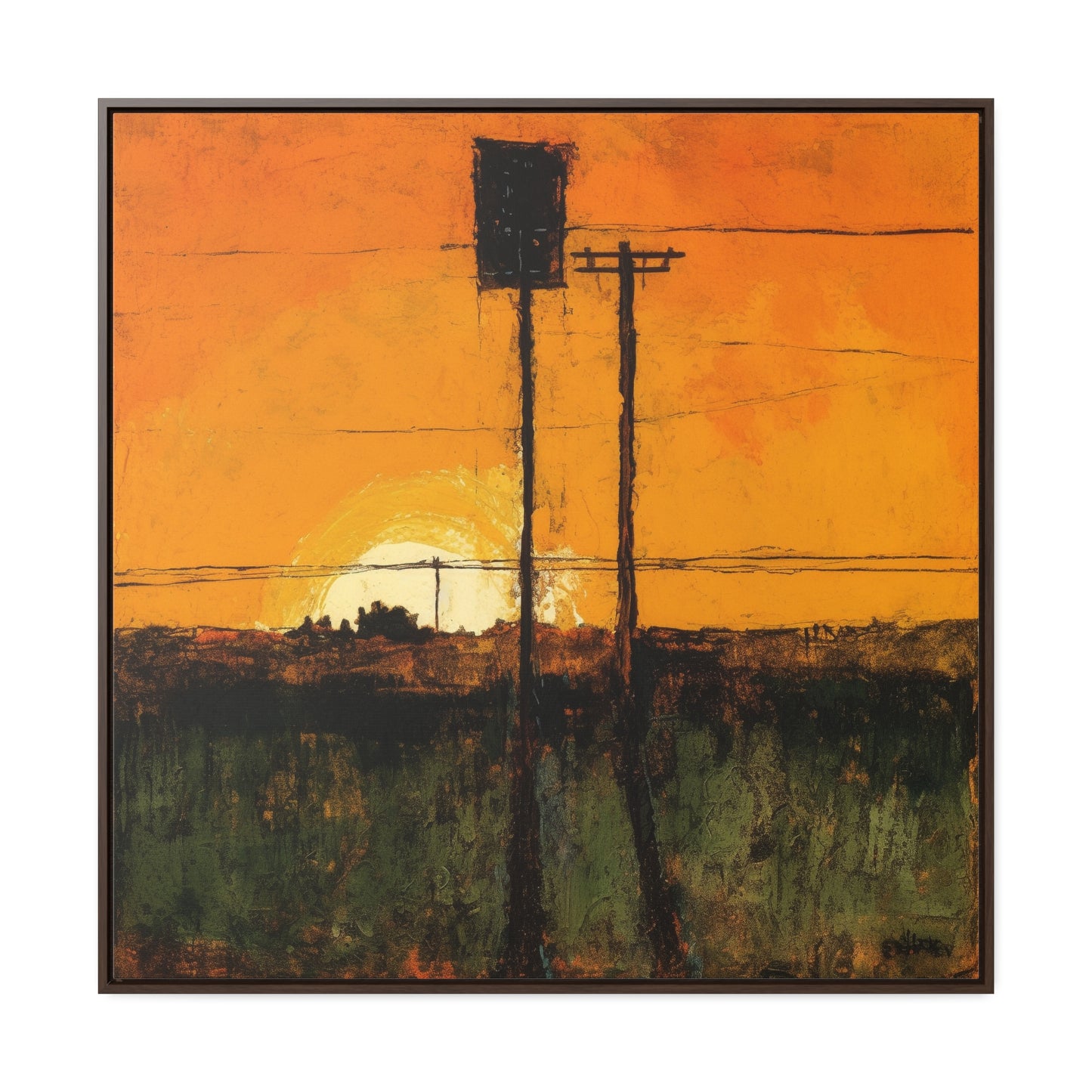 Land of the Sun 84, Valentinii, Gallery Canvas Wraps, Square Frame