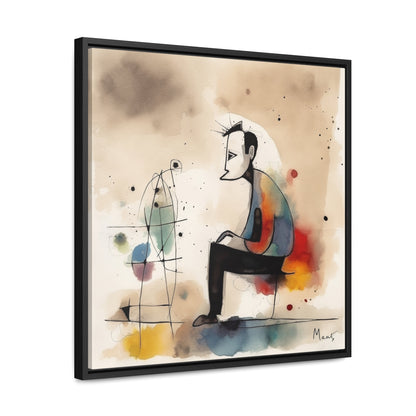 Sad Man 5, Valentinii, Gallery Canvas Wraps, Square Frame