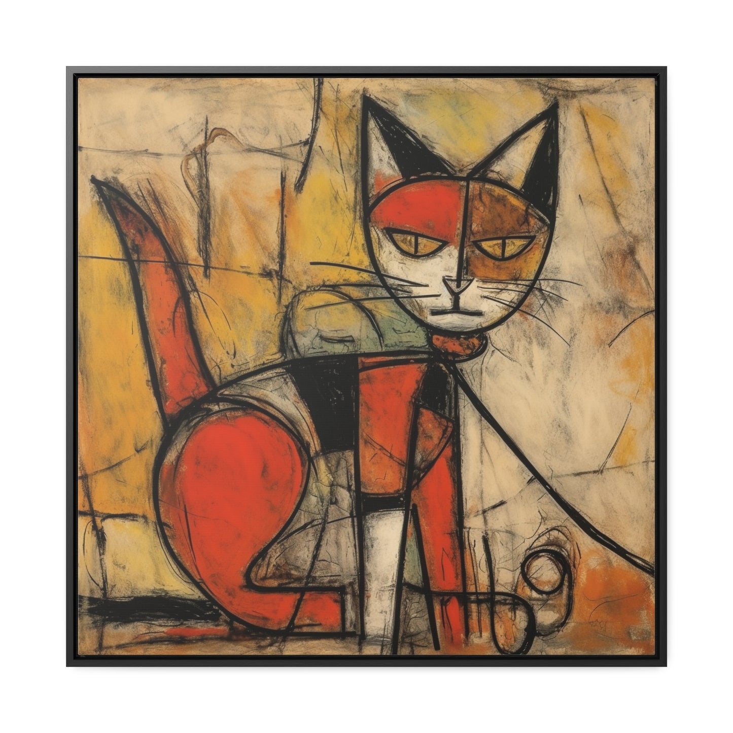 Cat 55, Gallery Canvas Wraps, Square Frame