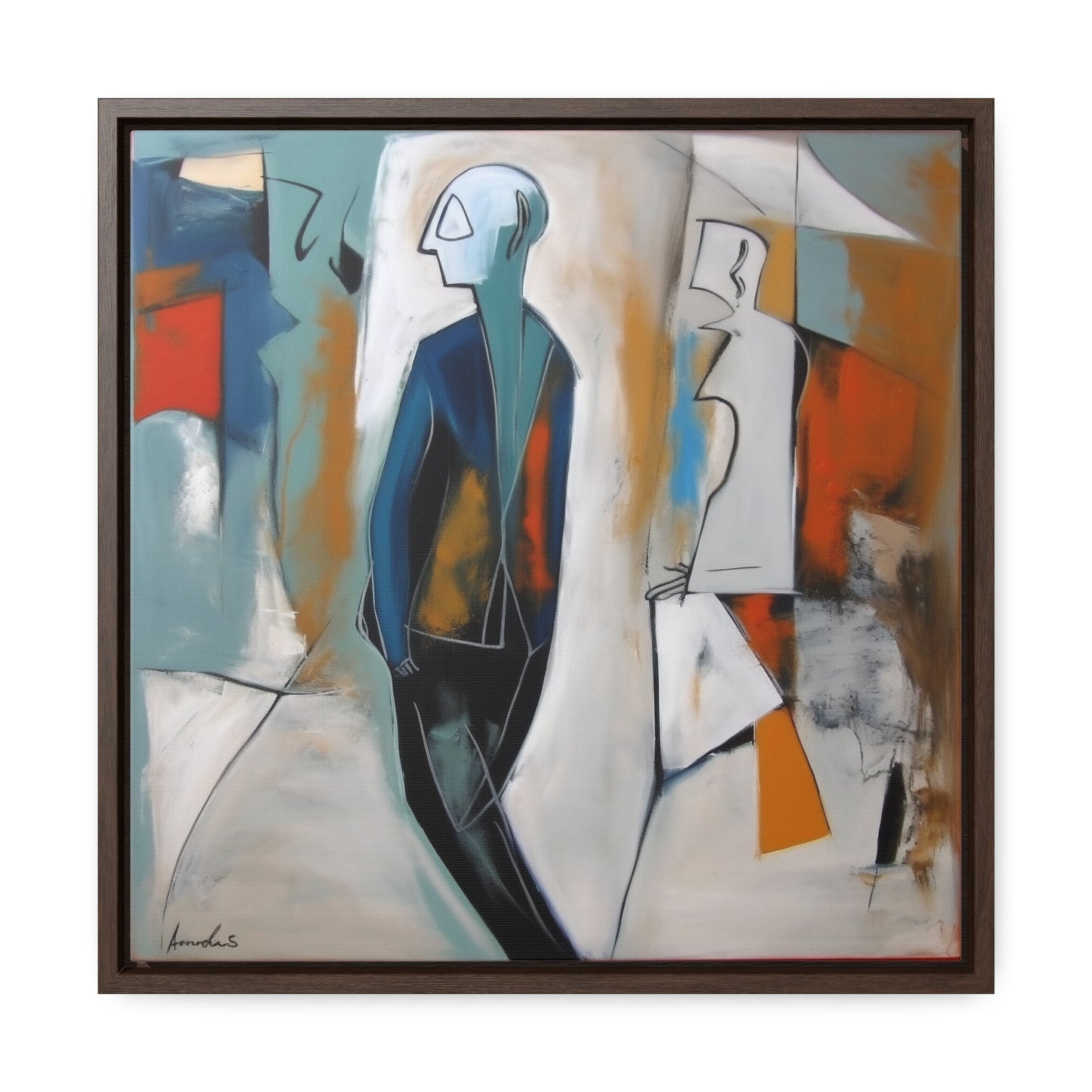 Sad Man 21, Valentinii, Gallery Canvas Wraps, Square Frame