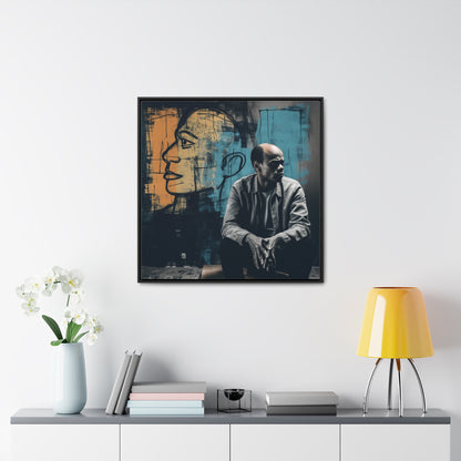 Sit and Listen 2, Gallery Canvas Wraps, Square Frame