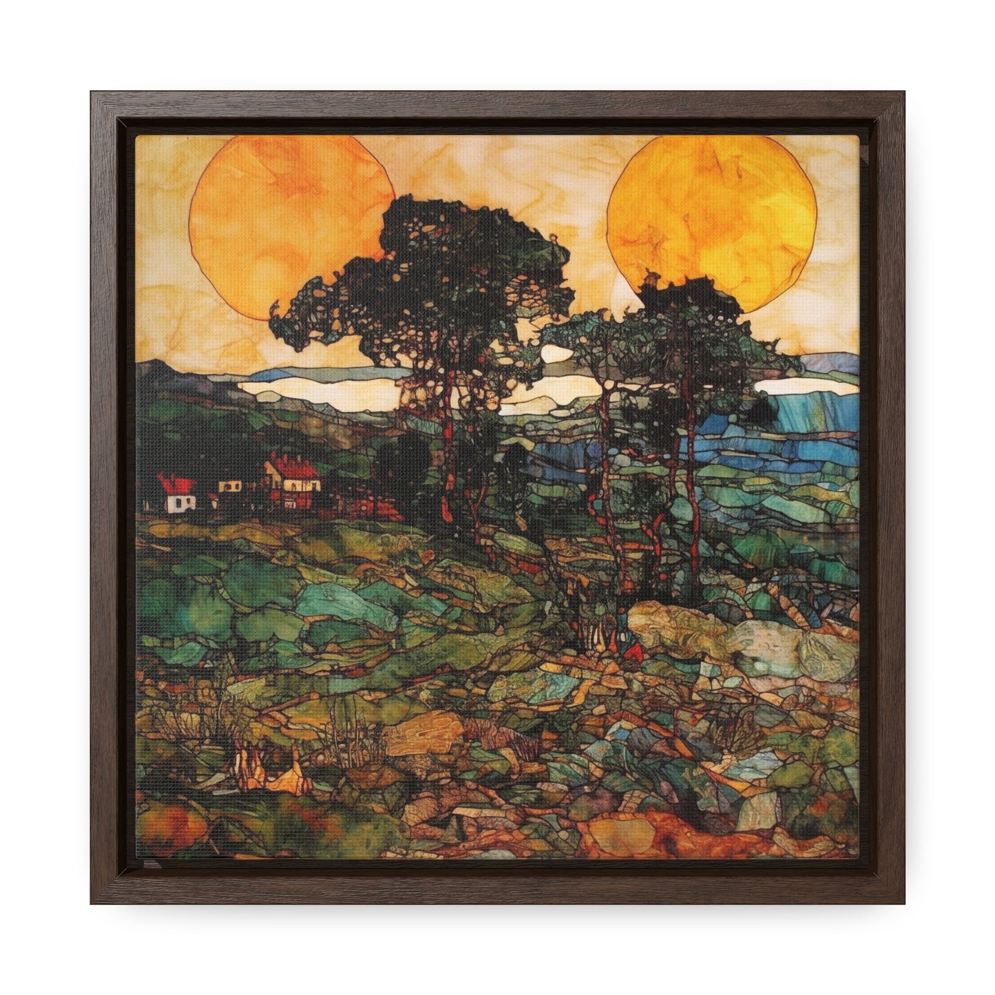 Land of the Sun 39, Valentinii, Gallery Canvas Wraps, Square Frame