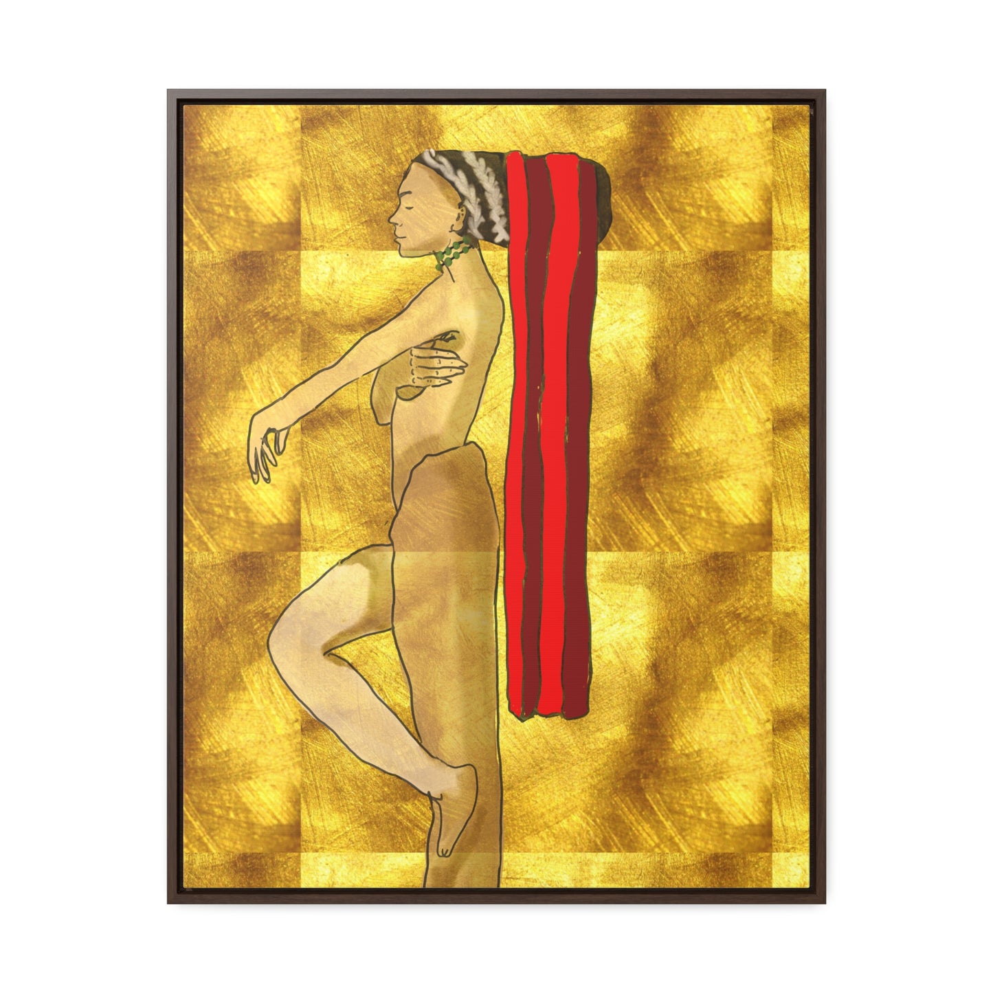 Woman in Gold, Original Eduard Pavel, Gallery Canvas Wraps, Vertical Frame