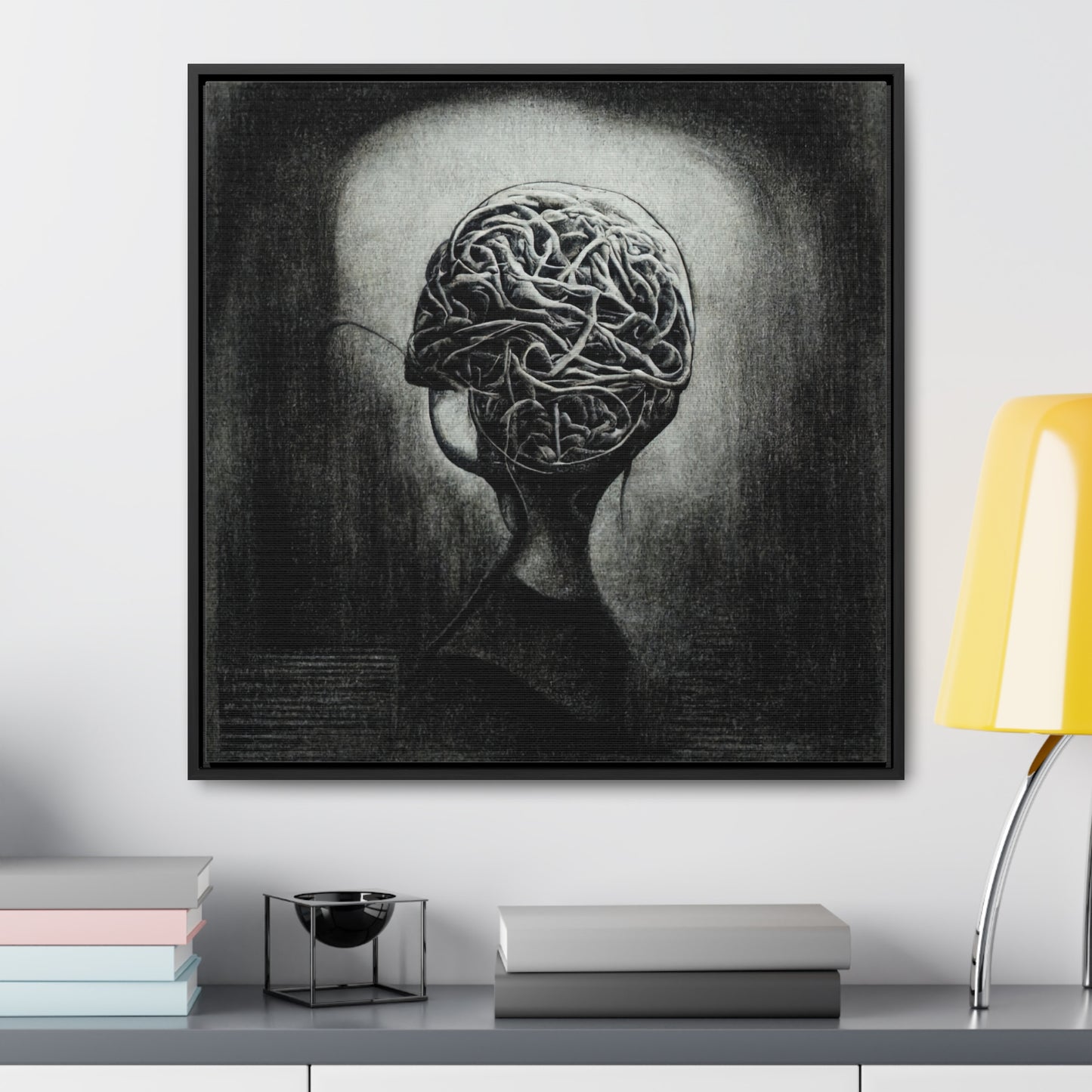 Brain 8, Valentinii, Gallery Canvas Wraps, Square Frame