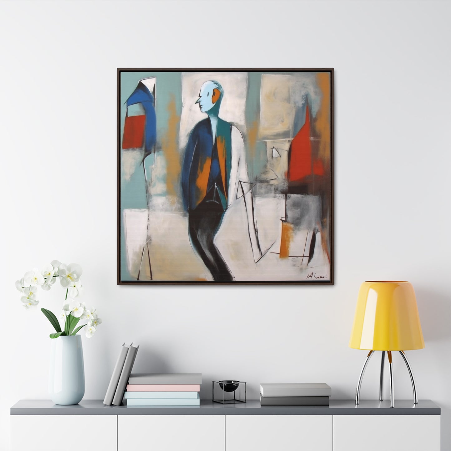 Sad Man 19, Gallery Canvas Wraps, Square Frame