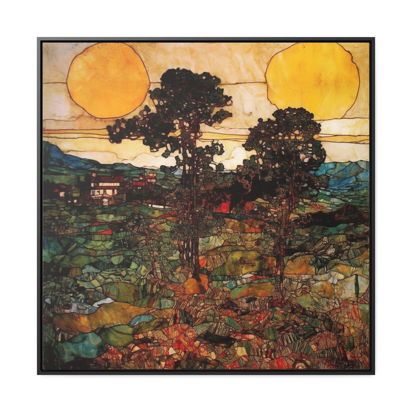 Land of the Sun 43, Valentinii, Gallery Canvas Wraps, Square Frame