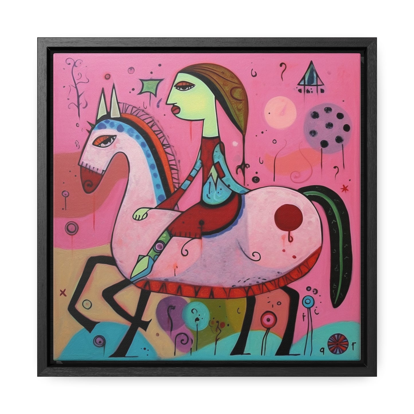 The Dreams of the Child 9, Gallery Canvas Wraps, Square Frame