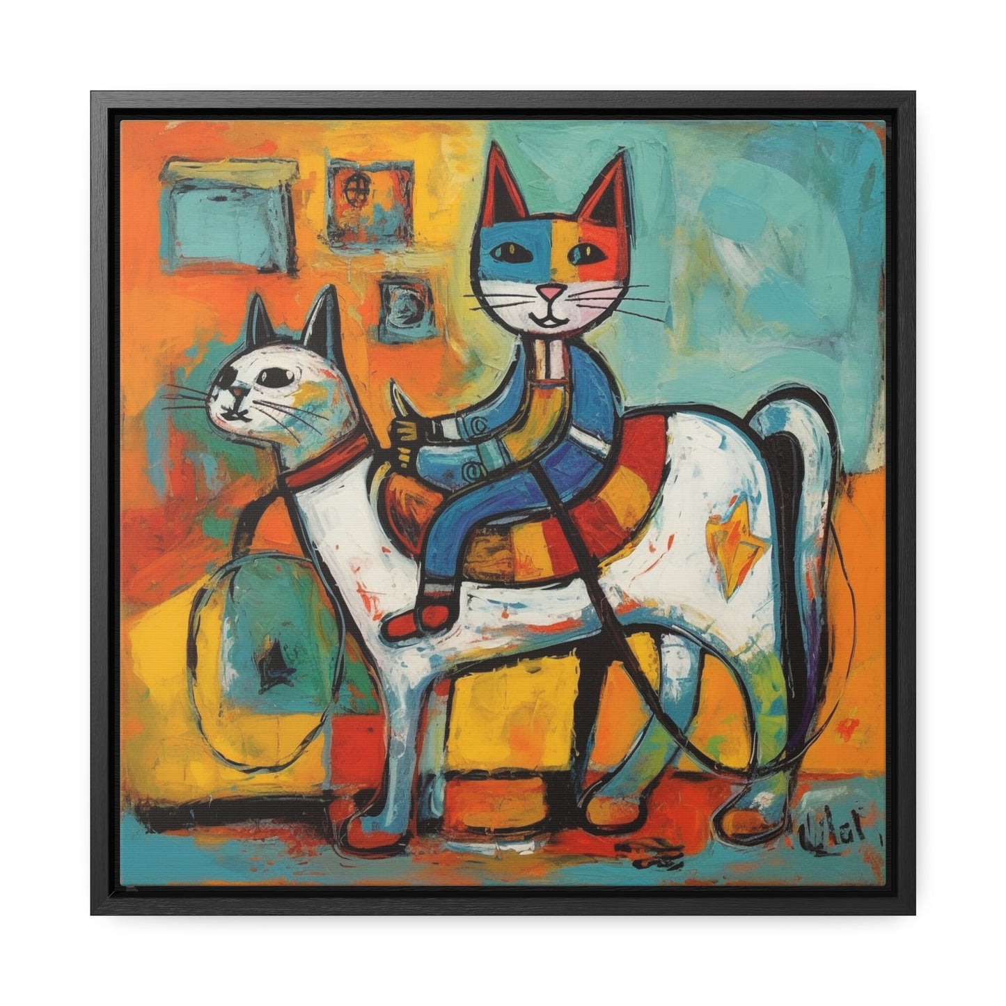 Cat 108, Gallery Canvas Wraps, Square Frame