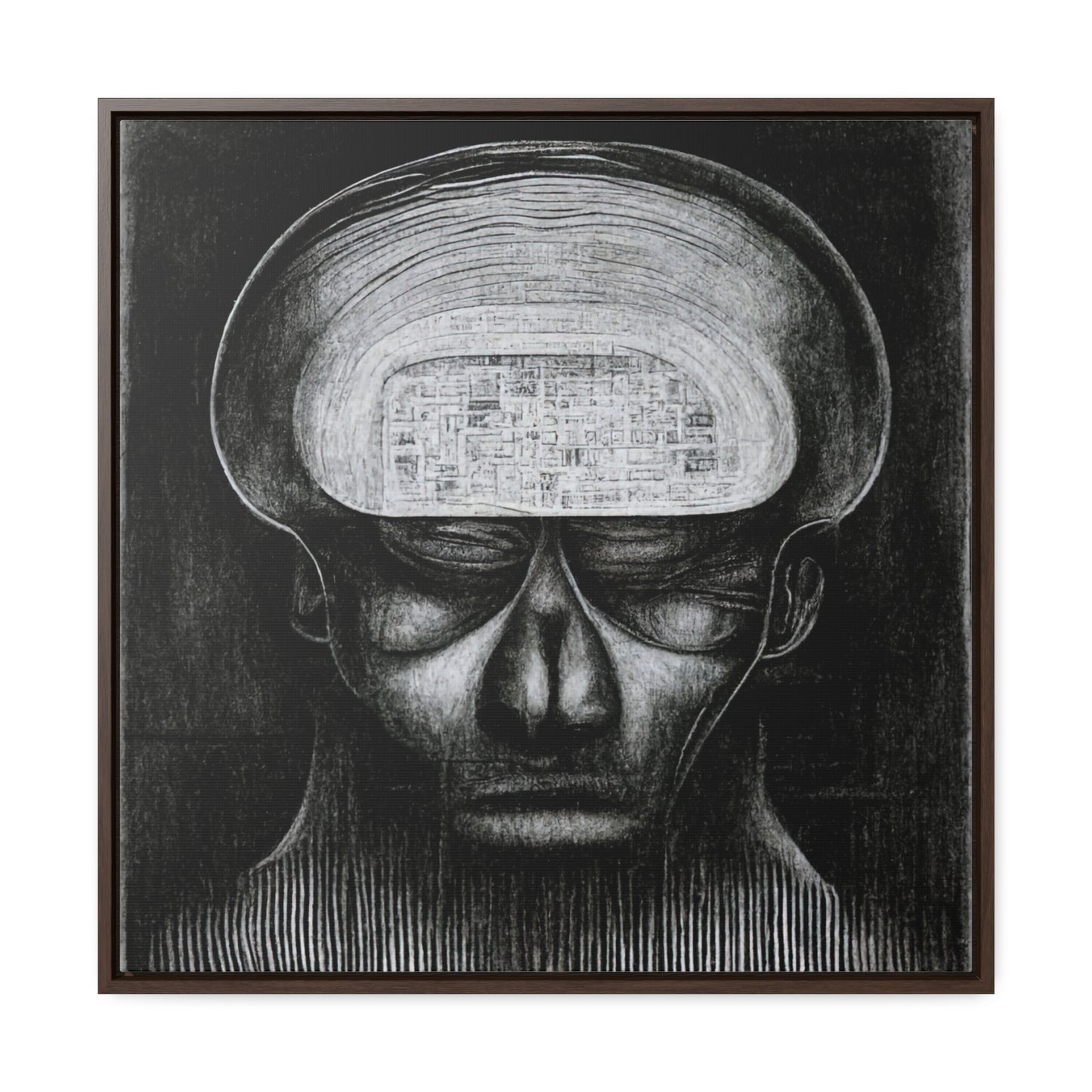 Brain 51, Valentinii, Gallery Canvas Wraps, Square Frame