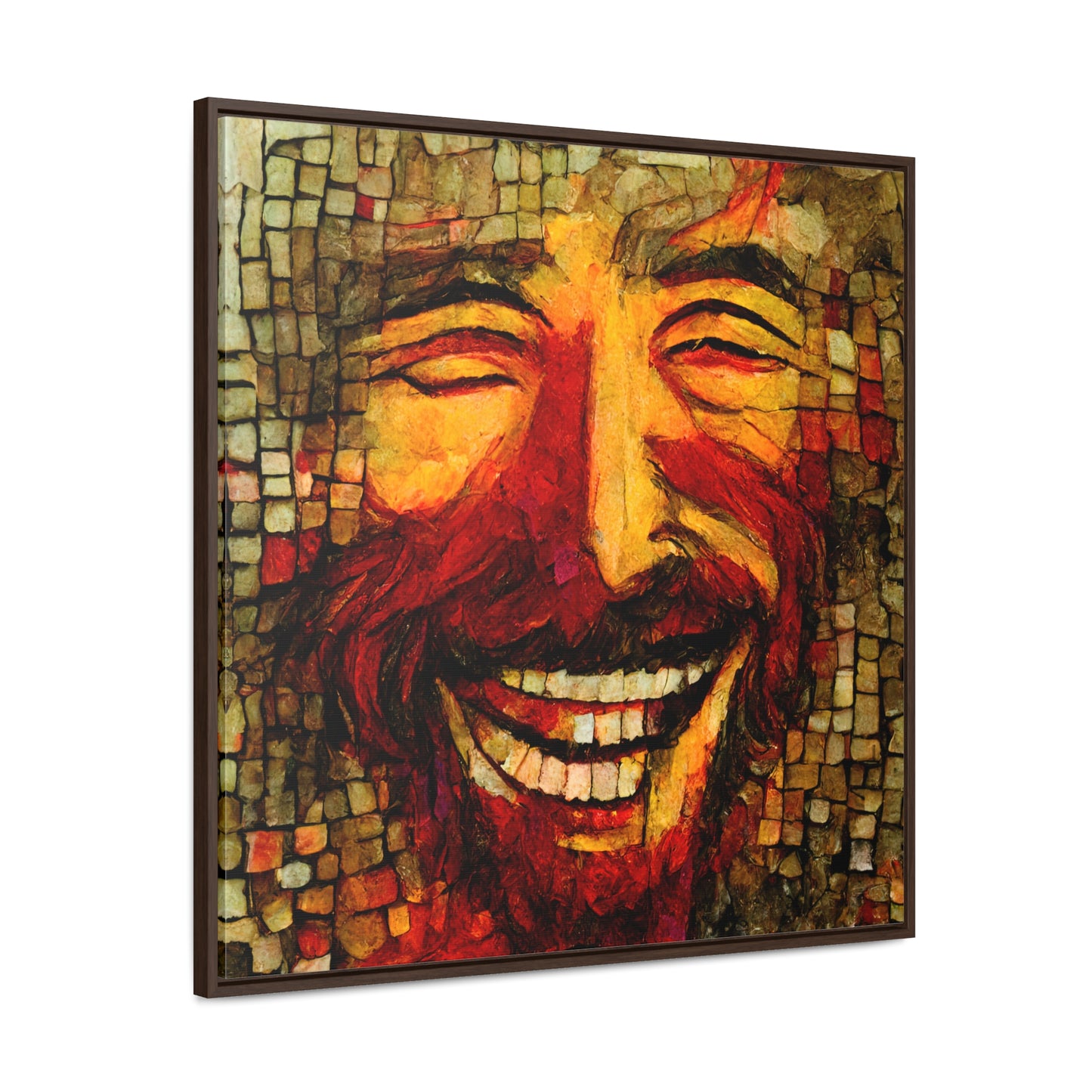 Jesus smiling 4, Valentinii, Gallery Canvas Wraps, Square Frame