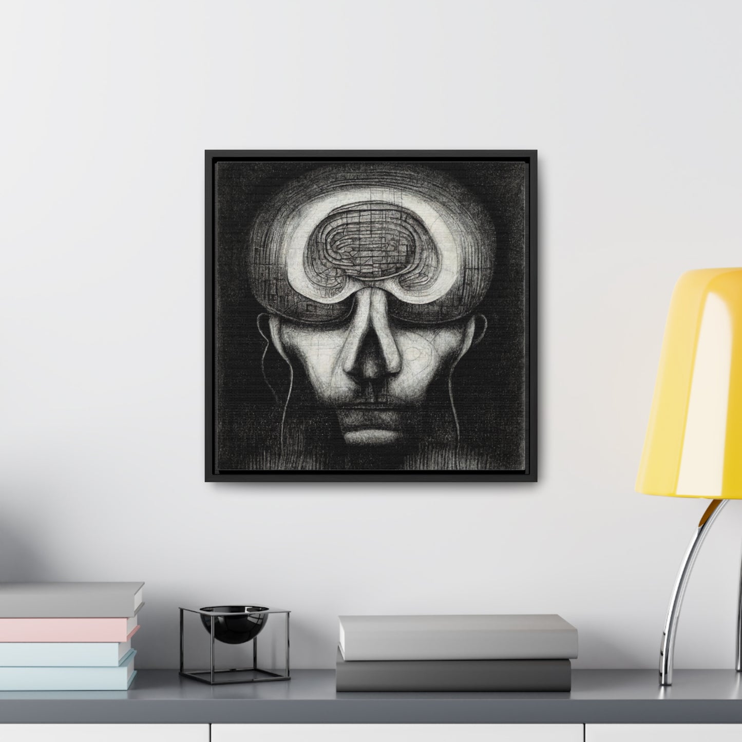 Brain 57, Valentinii, Gallery Canvas Wraps, Square Frame