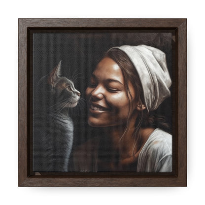 Cat Woman 29, Gallery Canvas Wraps, Square Frame