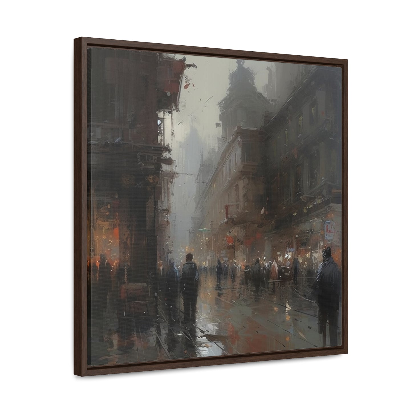 Social, Gallery Canvas Wraps, Square Frame