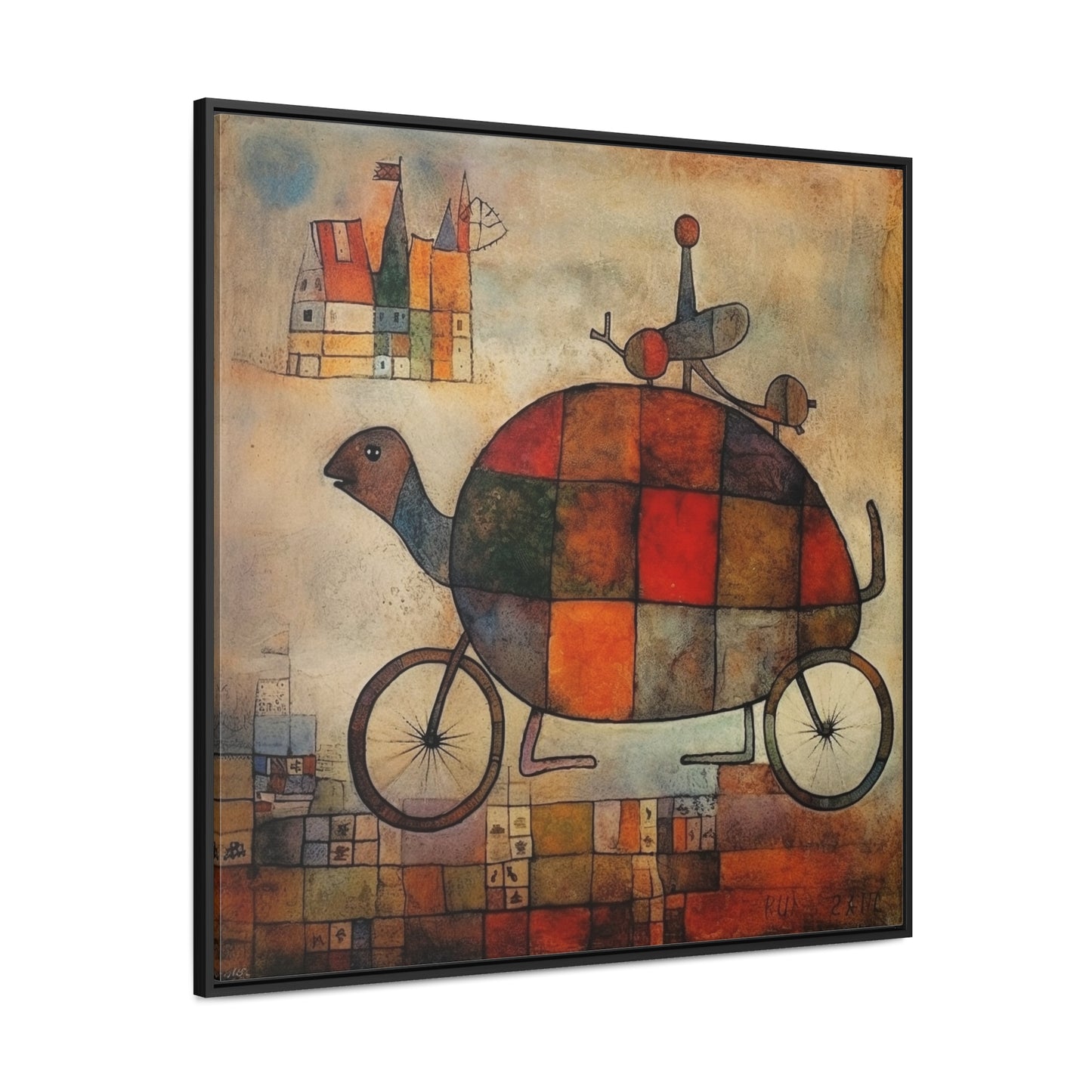 Turtle, Gallery Canvas Wraps, Square Frame