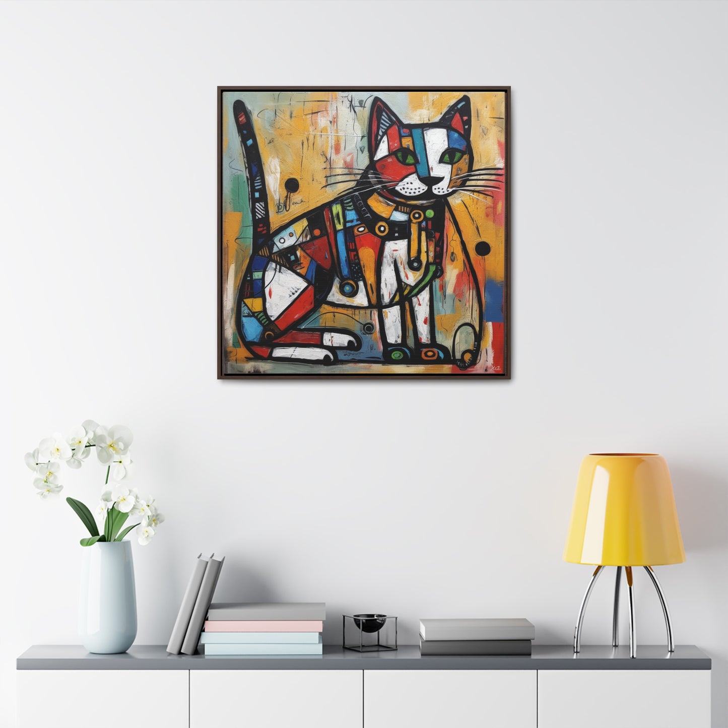 Cat 93, Gallery Canvas Wraps, Square Frame