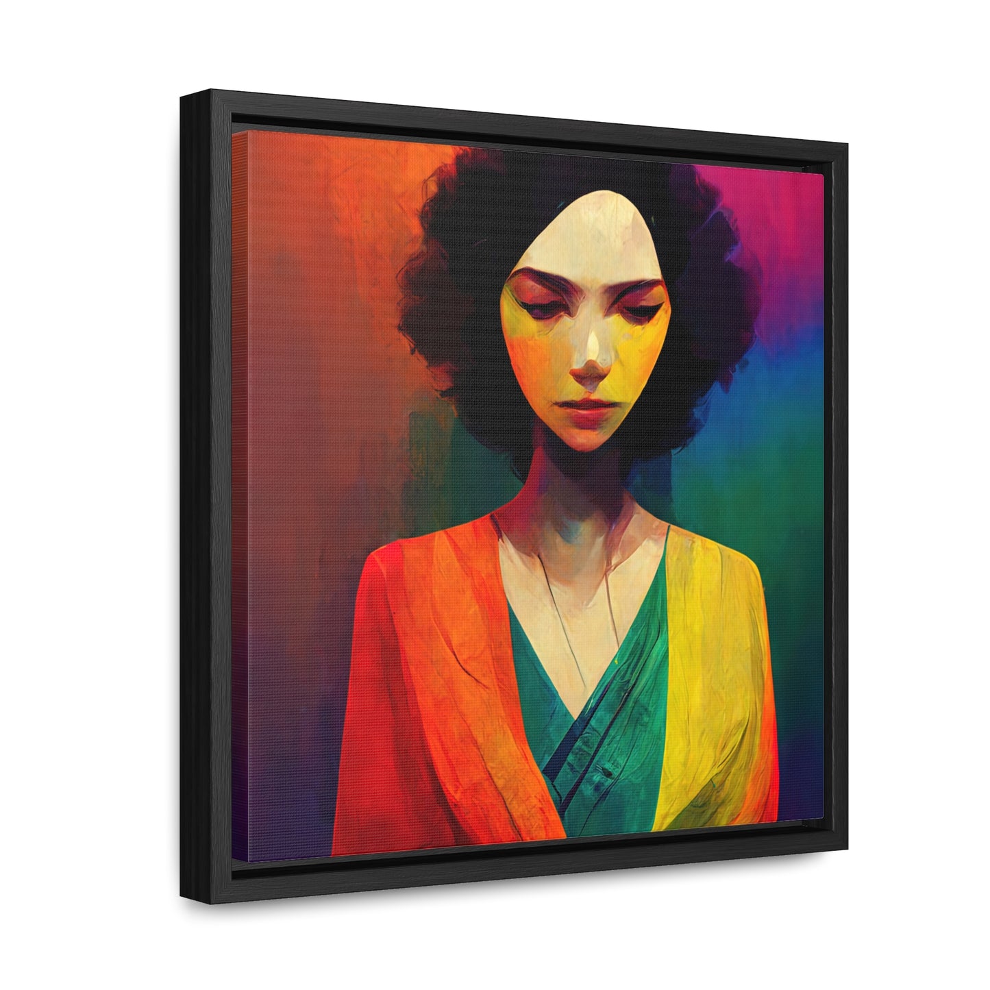 Lady's faces 9, Valentinii, Gallery Canvas Wraps, Square Frame