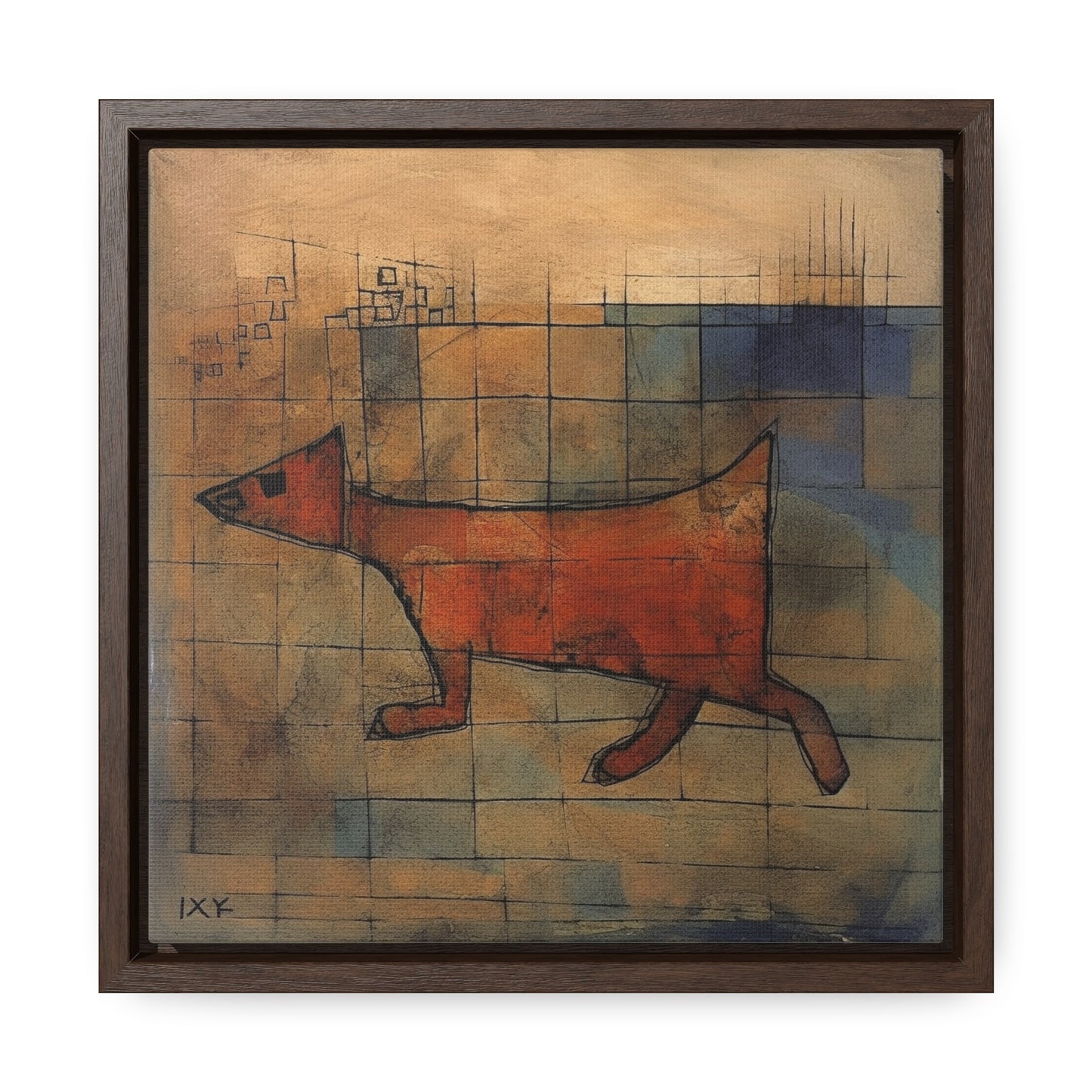 V Dog 11, Gallery Canvas Wraps, Square Frame