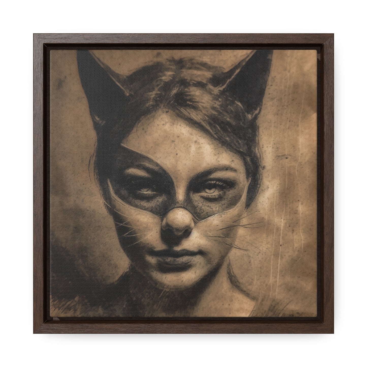 Cat Woman 12, Gallery Canvas Wraps, Square Frame