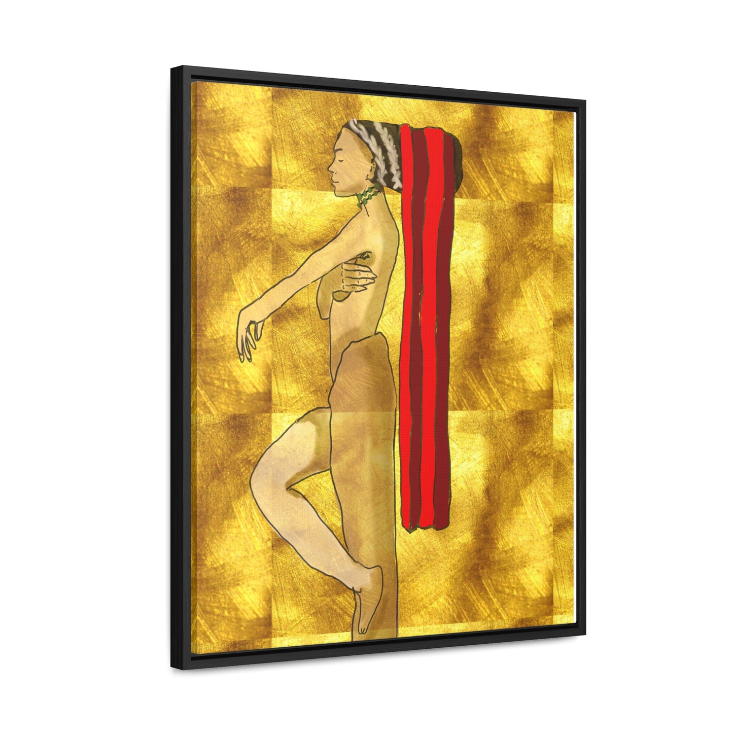 Woman in Gold, Original Eduard Pavel, Gallery Canvas Wraps, Vertical Frame