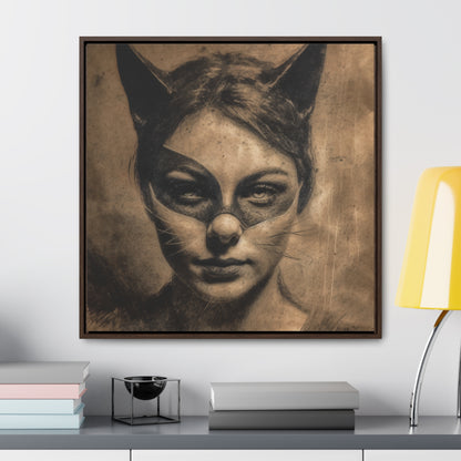 Cat Woman 12, Gallery Canvas Wraps, Square Frame