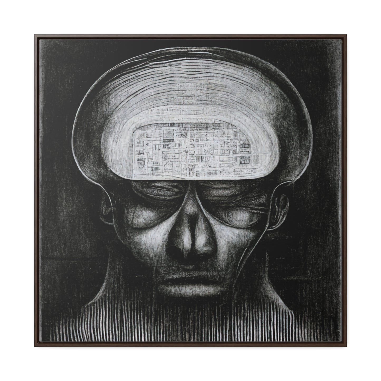 Brain 51, Valentinii, Gallery Canvas Wraps, Square Frame