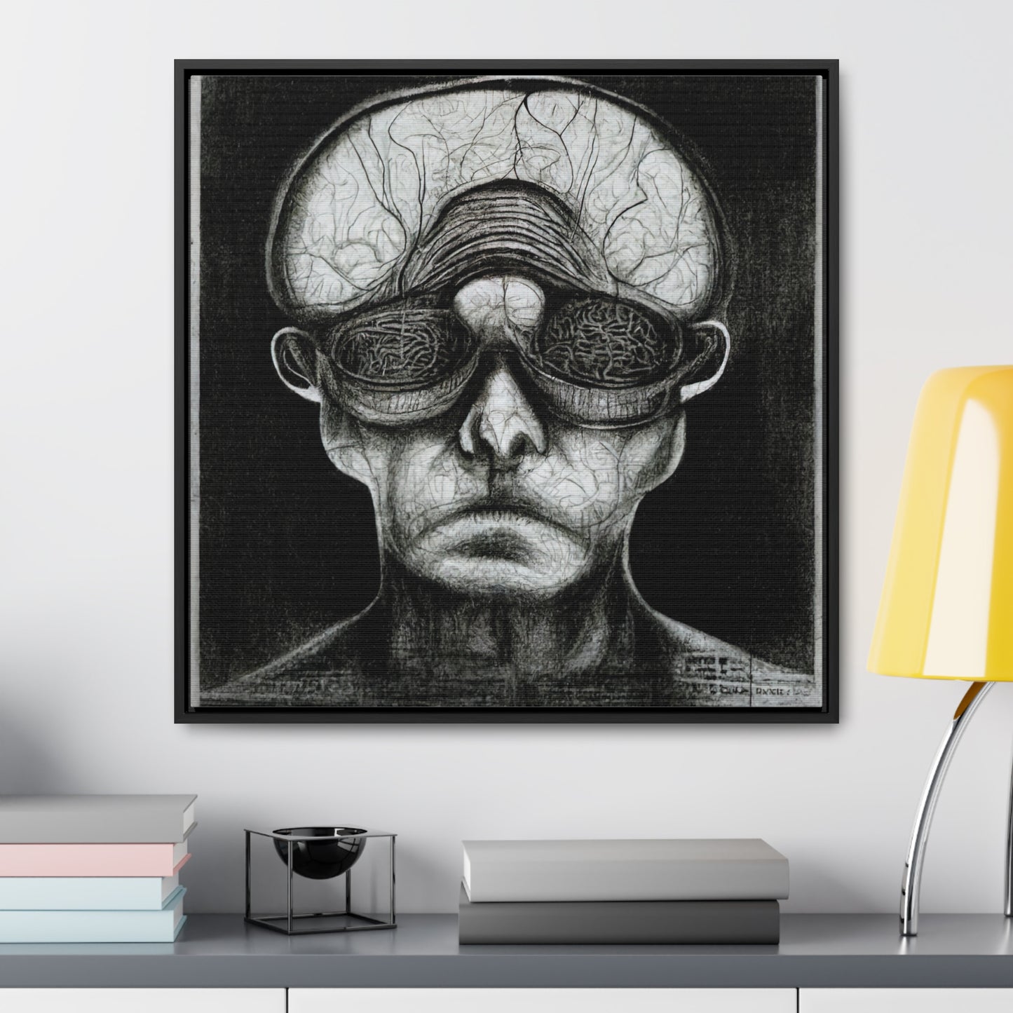 Brain 36, Valentinii, Gallery Canvas Wraps, Square Frame