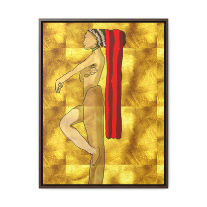 Woman in Gold, Original Eduard Pavel, Gallery Canvas Wraps, Vertical Frame