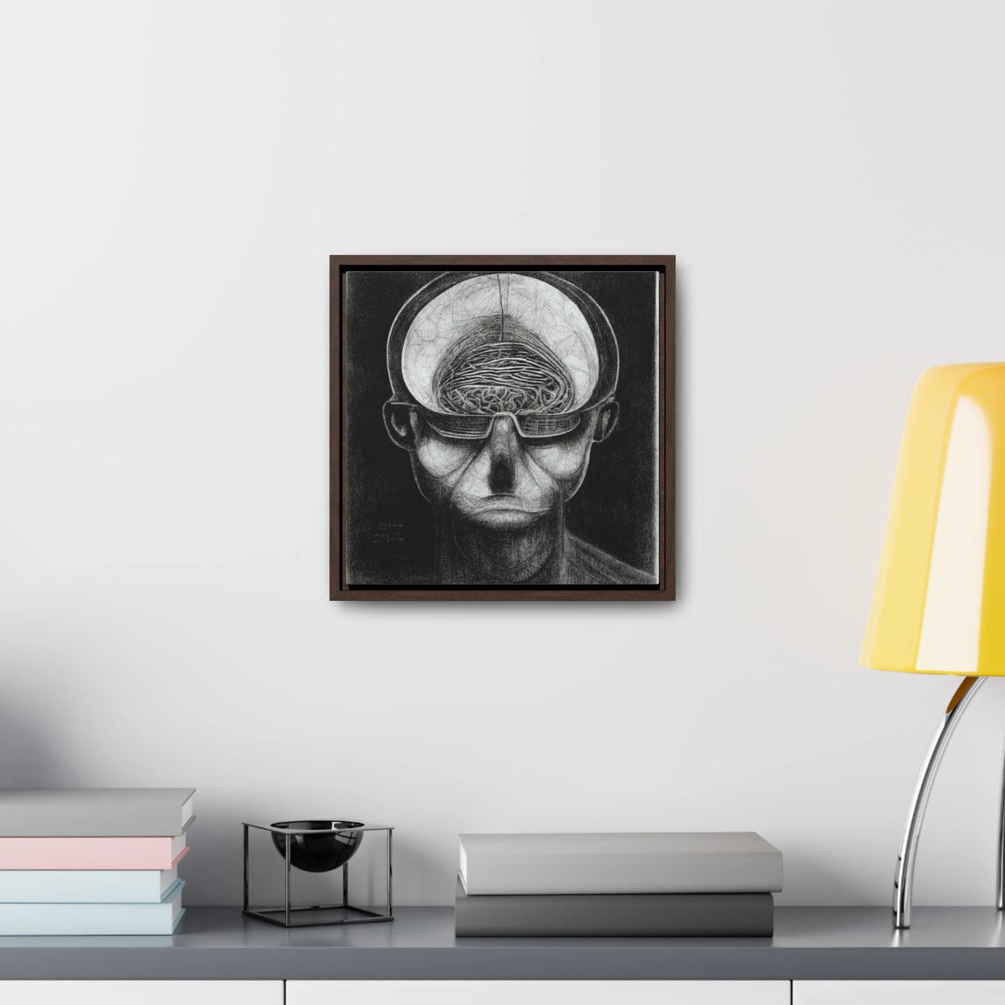 Brain 46, Valentinii, Gallery Canvas Wraps, Square Frame