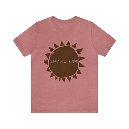 Brown Sun, Unisex Jersey Short Sleeve Tee