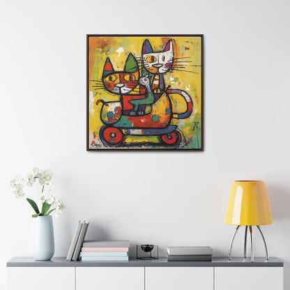 Cat 142, Gallery Canvas Wraps, Square Frame