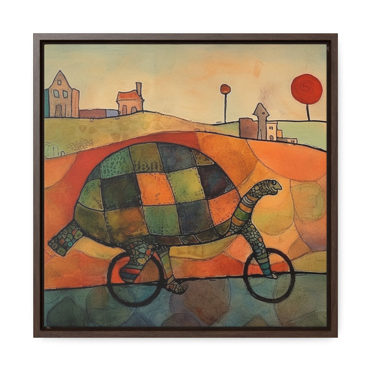 Turtle 5, Gallery Canvas Wraps, Square Frame