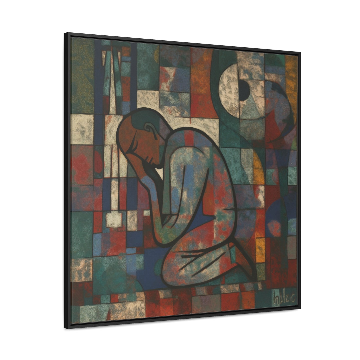 Sad Man 9, Gallery Canvas Wraps, Square Frame